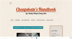 Desktop Screenshot of cheapskateshandbook.com