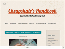 Tablet Screenshot of cheapskateshandbook.com